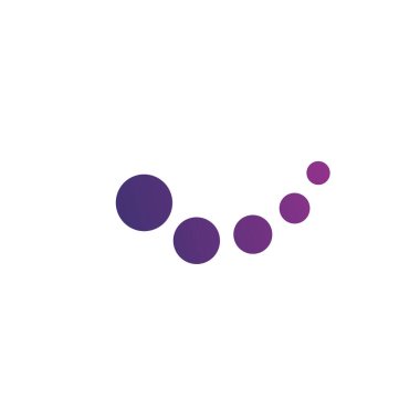 Soyut girdap noktaları logo tasarımı. Vektör logosu. Hisse Vektörü illüstrasyonu beyaz arkaplanda izole edildi