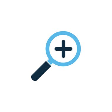 Büyüteç Simgeleri Yakınlaştır. Beyaz arkaplanda izole edilmiş vektör illüstrasyonu.