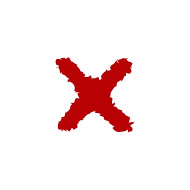 El çizimi haç. Grunge Haçı. Vektör illüstrasyonu beyaz arkaplanda izole edildi.