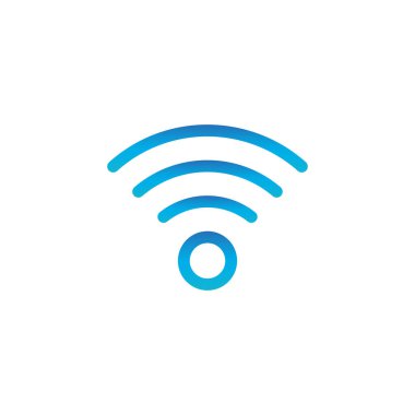 Wifi basit simgesi. kablosuz internet simgesi. Vektör illüstrasyonu beyaz arkaplanda izole edildi.