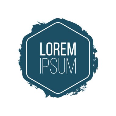 Pentagon Grunge tarzı, karışık stiller ile kare şeklinde. Vektör çizim.