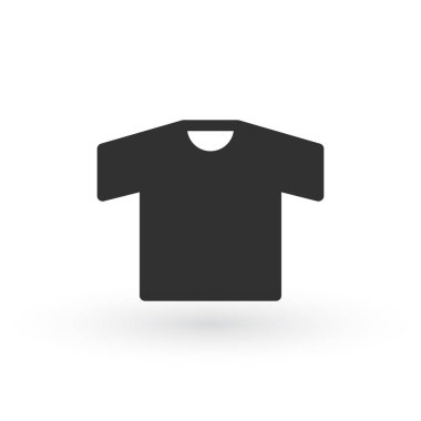 Gömlek simgesi, tişört simgesi vektörü, beyaz arka planda izole edilmiş düz stil. gömlek simgesi resmi, gömlek simgesi illüstrasyonu