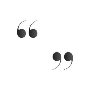 Quotes. Quotation mark or symbol, vector illustration isolated on white background. clipart