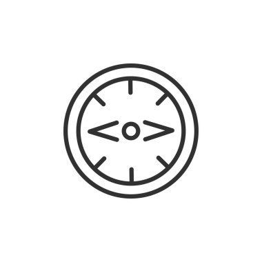 Pusula simge vektör Illustration. İnce anahat ile doğrusal sembol. Düzenlenebilir kontur. Minimalist tarzda. Vektör Illustration