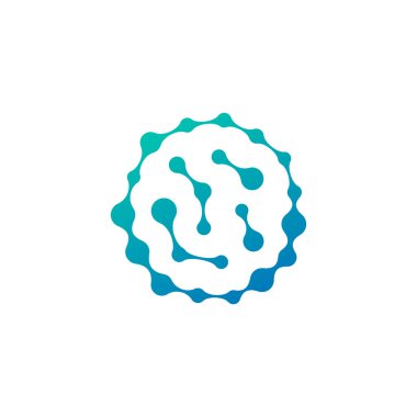 Nano teknoloji Soyut moleküler yapı bir daire şeklinde. Stok Vektör İllüstrasyon beyaz arka plan üzerinde izole.