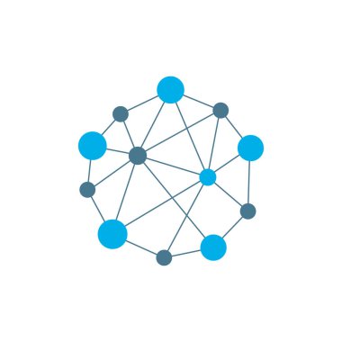 Çizgilerle bağlantılı soyut noktalar ve daireler. Bilgisayar ağı çalışması kavramı. İnsan sinir hücrelerinin arka planında. Moleküler yapı.