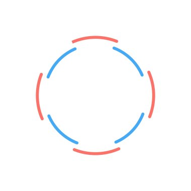 Daire futuristik çizgiler. vektör illüstrasyon izole beyaz arka plan.