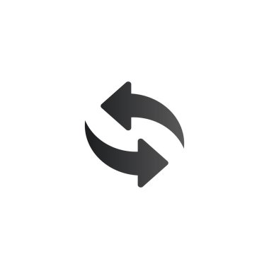 Yalıtılmış Flat Web Mobile Simgesini Yenile, Yeniden Yükleyin. Beyaz arka planda yalıtılmış vektör çizimi