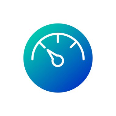 Beyaz arkaplanda izole edilmiş vektör illüstrasyonu, Ölçü veya Hız Ölçüm Çizgisi simgesi, veri ve analiz, hız işareti.