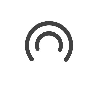 Wi-Fi Ses sinyal bağlantısı, ses radyo dalgası logo sembol. Modern arka plan üzerinde izole vektör çizim.