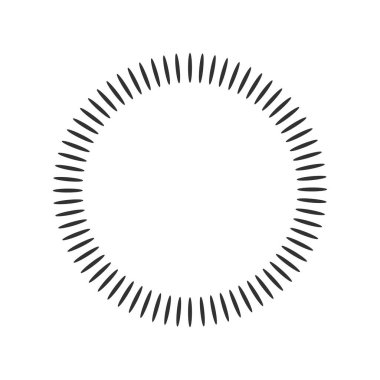 Geometrik daire öğe şekiller yayılan yaptı. Soyut daire şekli. Beyaz arka plan üzerinde izole vektör çizim.