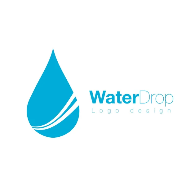 Капля воды векторный дизайн логотипа искушает. Чистая вода, фильтрация . — стоковый вектор