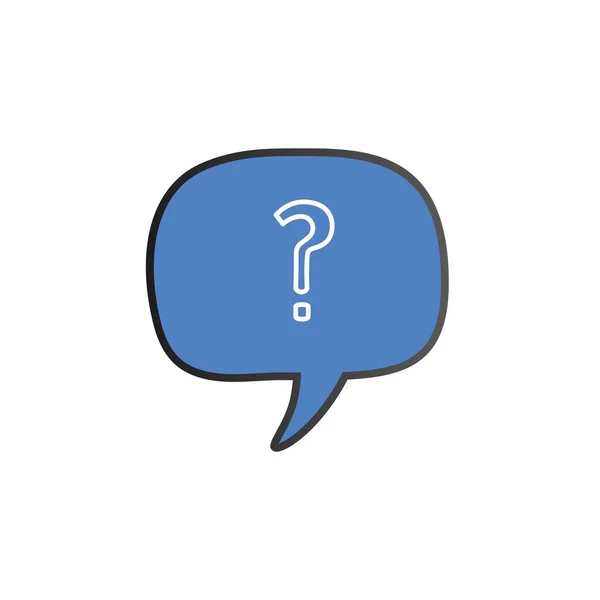 Signo de interrogación Ayuda habla símbolo de burbuja. Signo FAQ. Ilustración vectorial aislada sobre fondo blanco . — Vector de stock