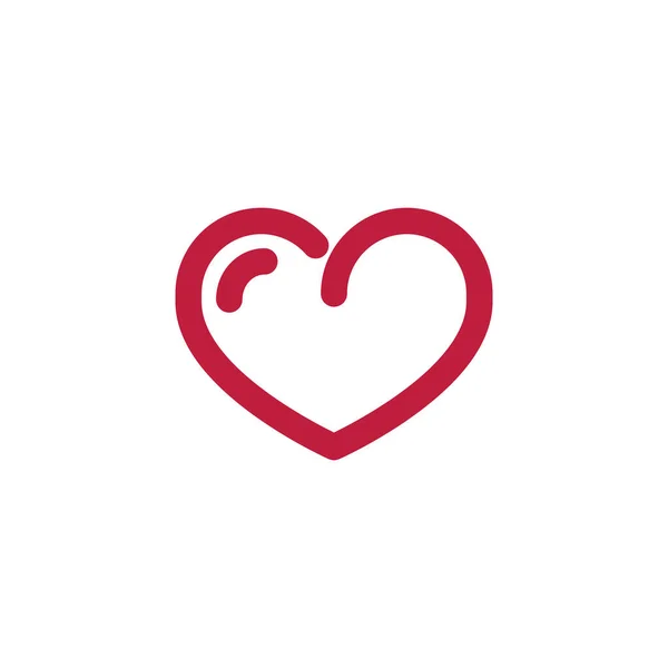 Icona della linea del cuore, logo love, pittogramma lineare isolato su bianco — Vettoriale Stock