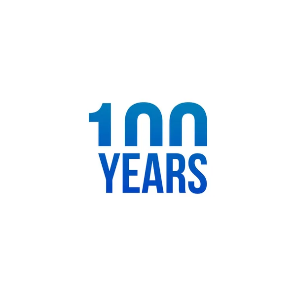 100 anni di design anniversario con un design semplice. Illustrazione vettoriale isolata su sfondo bianco . — Vettoriale Stock