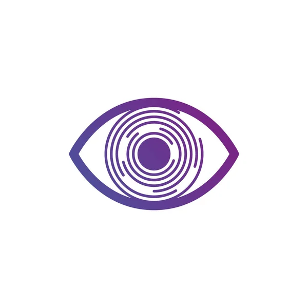 Φουτουριστικό αμφιβληστροειδή φουτουριστικό κύκλους μάτι, μάτι αναγνώρισης προσωπικότητα, σύγχρονο μάτι εικόνα. Εικονογράφηση διάνυσμα που απομονώνονται σε λευκό φόντο. — Διανυσματικό Αρχείο