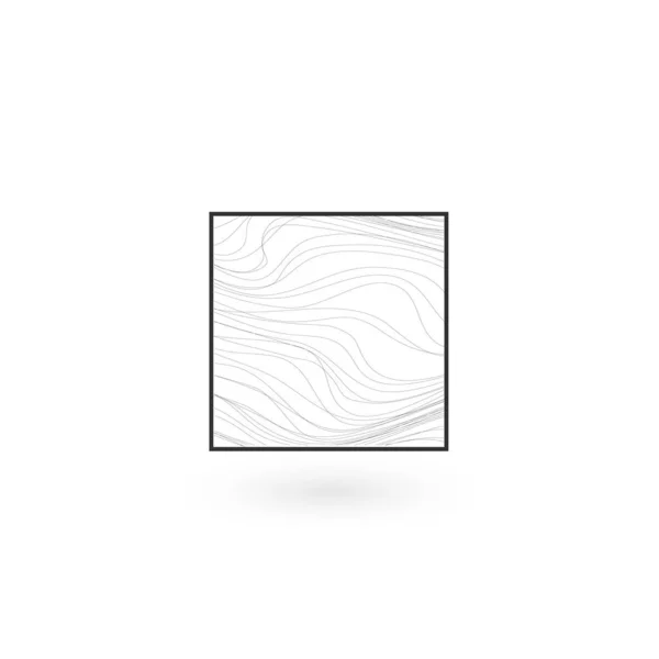 Absztrakt hullámos kerek konceptuális logó négyzet alakú. Tökéletes a cég logójához vagy prezentációihoz. Készletvektor illusztráció elszigetelt fehér háttér — Stock Vector