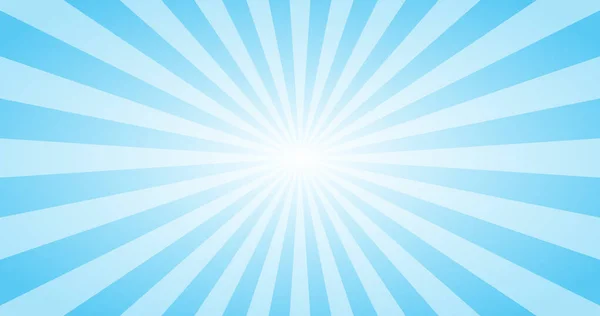 Abstract Blue Sun rays vector background. Verão ensolarado design 4K . — Vetor de Stock