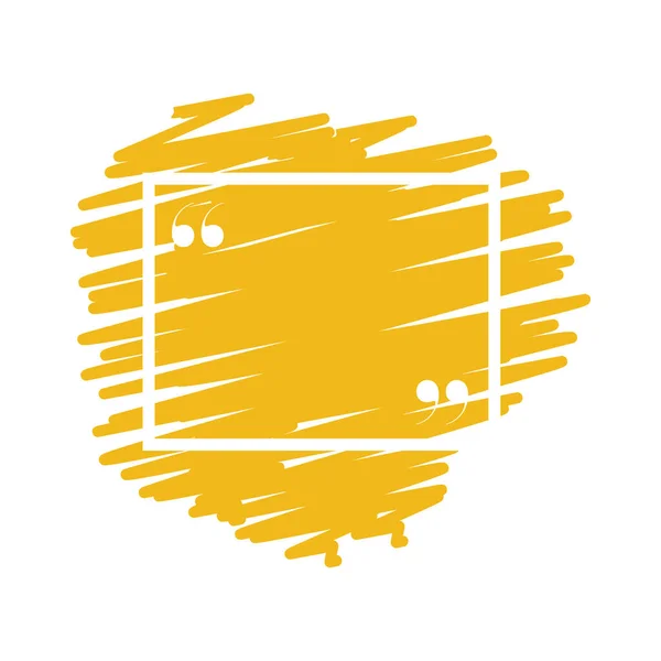 Πρότυπο για εμπνευσμένη φράση του κίτρινου χρώματος πινέλου στο πλαίσιο. Κίτρινο πινέλο με τραχιές άκρες. Εικονογράφηση διανύσματος. Στοιχείο ζωγραφισμένο στο χέρι για το σχέδιό σας. — Διανυσματικό Αρχείο