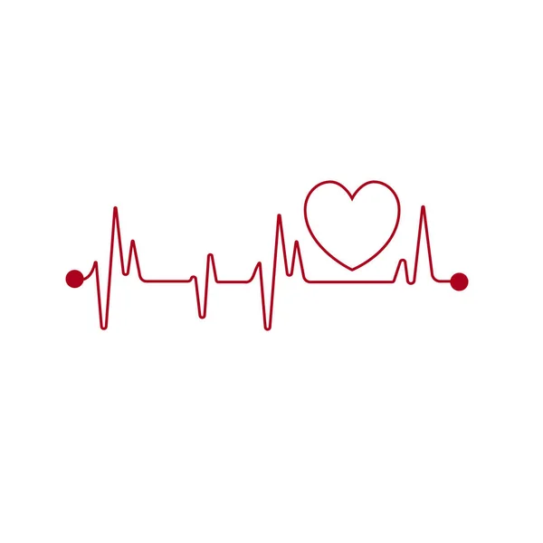 Puls oder Herzschlag lineares Symbol. modernes Pulslogo-Konzept für Gesundheit und medizinische Versorgung. Aktienvektordarstellung isoliert auf weißem Hintergrund. — Stockvektor