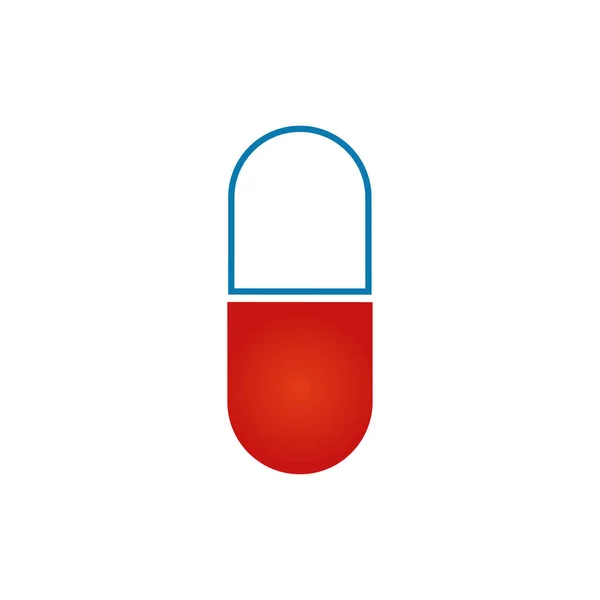 Pill Icon σε μοντέρνο επίπεδο στυλ. Χάπι εικονίδιο σύμβολο σελίδα για το σχεδιασμό της ιστοσελίδας σας, ιατρικές παρουσιάσεις και εκθέσεις. Εικονογράφηση διανύσματος απομονωμένη σε λευκό φόντο. — Διανυσματικό Αρχείο