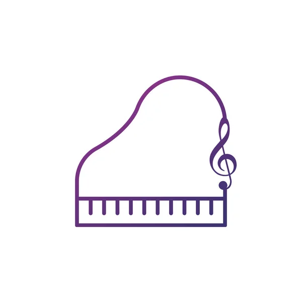 Klaviermelodie-Icon-Vektor. Klaviersymbol. Lineares Stilschild für mobiles Konzept und Webdesign. klavier symbol logo vektor illustration — Stockvektor