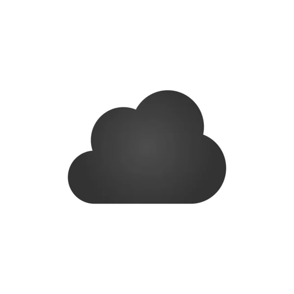 Clouds Icons. Black Flat Design. Vector Illustration. — Stock Vector