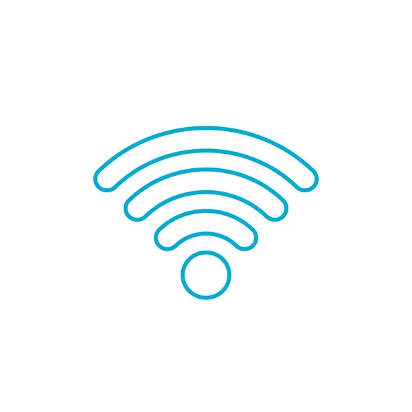 Linjär Wifi-skylt eller ikon för infografik, hemsida eller app. Stock Vector illustration isolerad på vit bakgrund. — Stock vektor