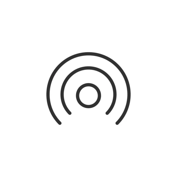 Network logo circle design, wireless logo. radio sound cell waves icon. Vector illustration isolated on white background.