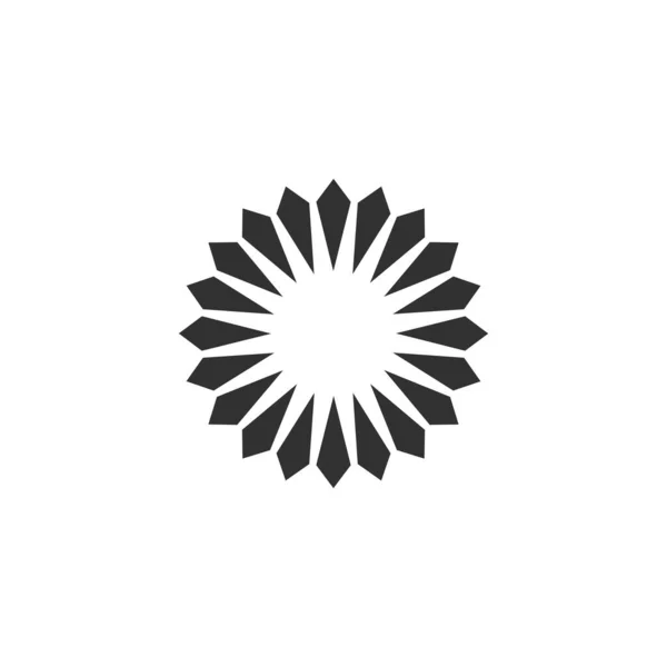 Süs çemberi çiçek soyut vektör logosu tasarımı şablon iş simgesi sanat simgesi konsepti veya logo olarak kullanılabilir. — Stok Vektör