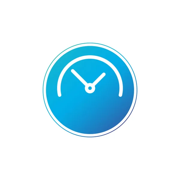 Half Clock in circle , linear icon. Vector illustration isolated on white background. — Stock Vector