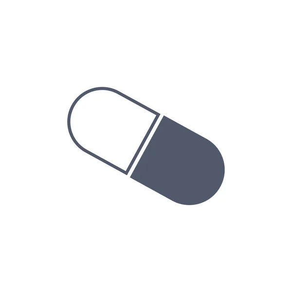 Pilule icône dans le style plat à la mode. Pilule icône page symbole pour la conception de votre site Web, des présentations médicales et des rapports. Illustration vectorielle isolée sur fond blanc . — Image vectorielle