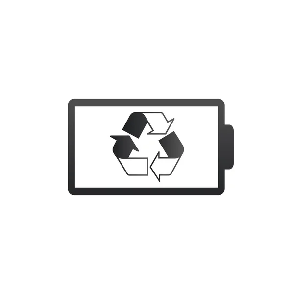 Battery with recycle symbol. Stock Vector illustration isolated on white background. — Stock Vector