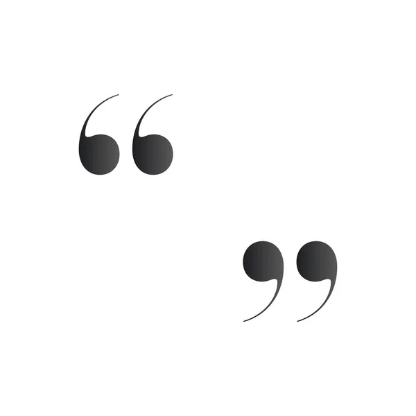 Quotes. Quotation mark or symbol, vector illustration isolated on white background. — Stock Vector