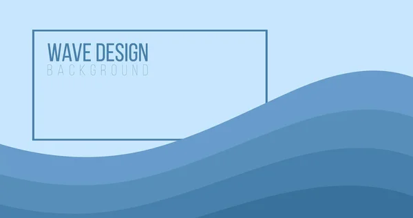 Abstrakt modern design kreativitet bakgrund av blå vågor, med rutan för text. Vector bakgrund kan användas i omslagsdesign, bok design, affisch,, Flyer, webbplats bakgrunder eller reklam. VECTO — Stock vektor