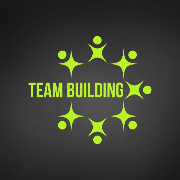Abstrakcja Zielony osób razem jako koło pracy zespołowej lub teambuilding koncepcja logo. Praca w zespole i budowanie zespołu, ilustracja wektorowa mediów społecznościowych, pracownicy, pracownicy biura, itp.. — Wektor stockowy