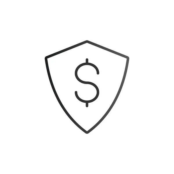 Dollargeld-Schild-Symbol. Vektor-Illustration isoliert auf weißem Hintergrund. — Stockvektor