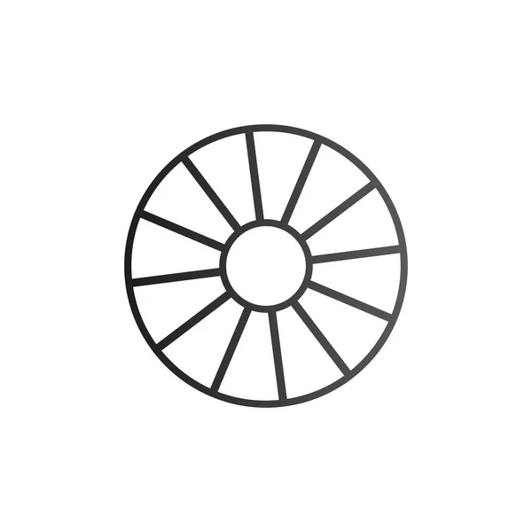 Roue de chariot icône. Illustration vectorielle isolée sur fond blanc . — Image vectorielle