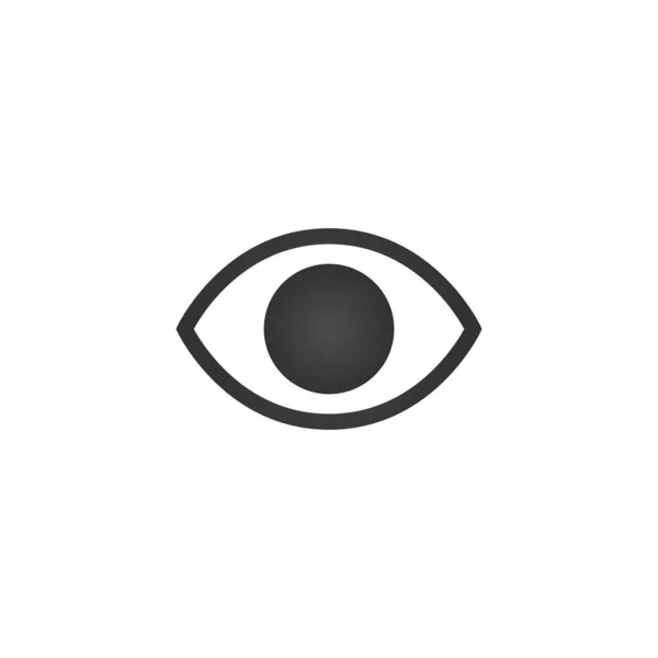 シンプルなミニマルな目のアイコン。白い背景で隔離のベクトル図. — ストックベクタ