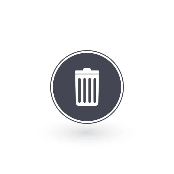 Excluir ícone, Lixeira, Lixeira, Sinal de lixo isolado no fundo branco. Pode ser usado para Web site, UI, aplicativos. apresentações . — Vetor de Stock