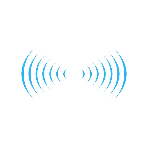 Wifi-Soundsignalverbindung in zwei Dirrections, Sound Radio wave Logo-Symbol. Vektor-Illustration isoliert auf weißem Grund. — Stockvektor
