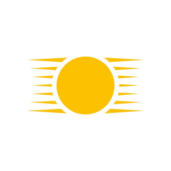 Sol criativo ou verão Logo Design Template. Ilustração vetorial isolada sobre fundo branco —  Vetores de Stock