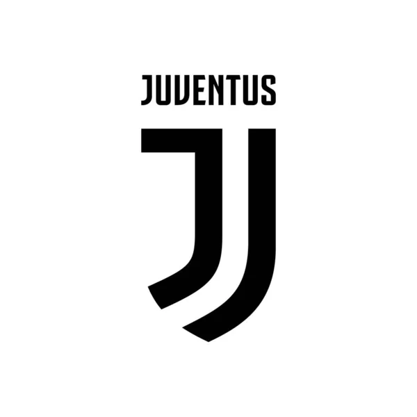 Logo del Club de Fútbol Juventus, ilustración vectorial aislada sobre fondo blanco . — Vector de stock