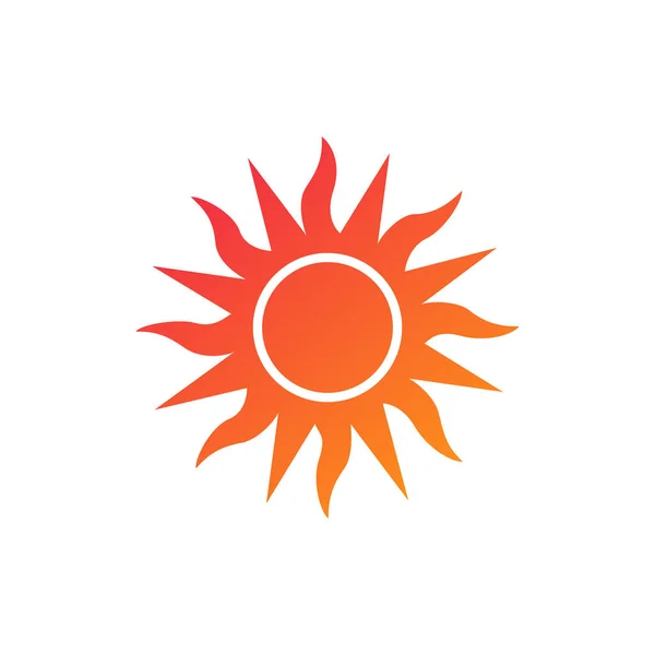 Summer Sun. Diseño decorativo de verano. Ilustración vectorial aislada sobre fondo blanco — Vector de stock
