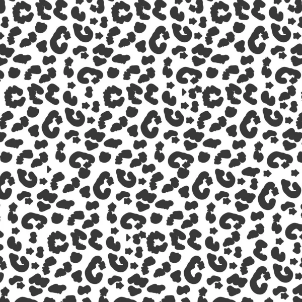 Fundo de leopardo preto e branco. Stock Ilustração vetorial isolada sobre fundo branco . —  Vetores de Stock