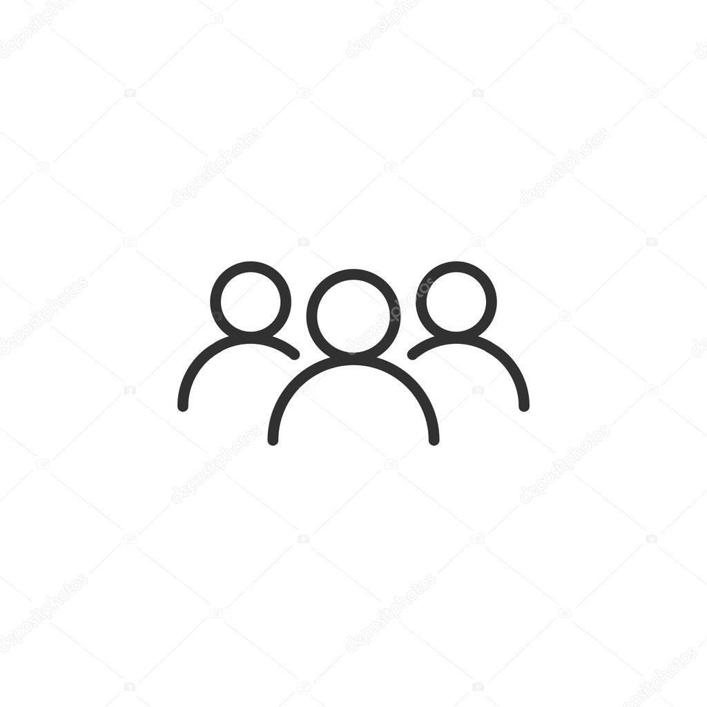 Linear group icon from Customer service outline collection. Thin line group icon vector isolated on white background.