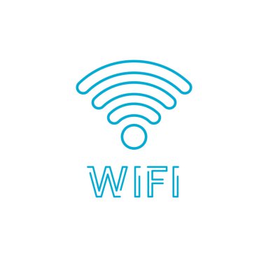 Wifi doğrusal simgesi. Kablosuz internet tabelası. Düzenlenebilir felç. Hisse Vektörü illüstrasyonu beyaz arkaplanda izole edildi.
