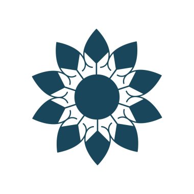 Vektör organik ve doğal amblem ve logo tasarım şablonu, ekoloji kavramı, yaprakları ile yapılan daire. Beyaz arka plan üzerinde izole vektör çizim.