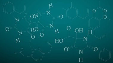 Altıgenli bilim ve teknoloji geçmişi. Moleküler yapı ve kimyasal bileşikler. Geometrik soyut arkaplan. Vektör illüstrasyonu