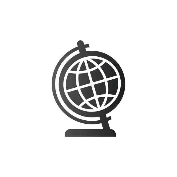 Globe Icon in plat ontwerp. Vector illustratie geïsoleerd op witte achtergrond. — Stockvector